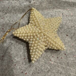 Pearl Beaded Star Ornament